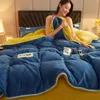 3pcs/4pcs Single Full Twin King Queen Fleece Duvert Cover Bedding Set Coral Velvet Bedsack Pillowcase Bedsheet Home Textile