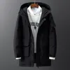 Hommes vers le bas Parkas veste d'hiver hommes Long pardessus avec capuche épais manteau chaud mode vêtements 2022 Harajuku Japen Style Kare22