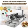 상업용 스테인레스 스틸 전기 자동 식품 가공 장비 도넛 메이커 프라이어 6 열의 미니 도넛의 4 행 기계 스낵 기계 튀김