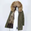 Parka Real Fuarのコート冬のジャケットの自然の毛皮のライナーの取り外し可能な厚い暖かいアウターストリートウェア211129