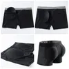 Cuecas masculinas JOCKMAIL Boxer malha acolchoada com almofadas de quadril Boxers masculinos BuPadded Elastic Truncks Enhancement