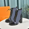 Designer Boots Women Laureate Master Brand Shoes Chunky Lady High Heel Genuine Leather Ankle boot Elegant Reasonable Price Better Quality Original Factory