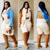 Femmes Fausse Fourrure Col Veste Mode Patchwork Polaire Courte Survêtement Designer Hiver Hip Hop Polaire Lâche Épais Manteaux Chauds Pour Dames