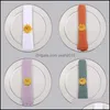 Decoration Aessories Kitchen, Dining Bar Home & Gardenpcs Daisy Flower Napkin Rings Set,Bee Holders Serviette Buckles For Holiday Wedding Ta