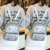 Sacos ao ar livre 2021 est mulheres laser holográfica mochila menina estudante saco de escola holograma viagem mochila senhora couro estilo coreano 8619770