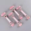 Grossistnivå Jade Face Care Roller Massager Natursten Rose Quartz Crystal Massage Facial Body Neck Health Anti Wrinkle Cellulite Skönhet Skincare Tools