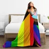 Coperte Inclusive Progress Pride Flag Cubre Camara Coperta da tiro verde Stampa 3D su richiesta Sherpa Super confortevole per divano