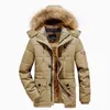 Men's Casual Jacket Male Fashion Winter Parkas Fur Trench Thick Overcoat Windproof Heated Jackets Cotton Warm Coats Men 211214