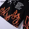 GONTHWID Fire Flame Print Shorts Streetwear Summer Hip Hop Casual Baggy Pantalon court Hommes Harajuku Mode Poches Pantalon Mâle 210324