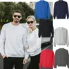 Męskie ponadwymiarowe pullover moda solidna bluza męska o szyi długie rękaw swobodny bluzka uliczna odzież sportowa