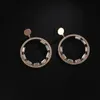 Luxury Crystal Big Circle Dangle Earrings For Women Rhinestone Drop Earring Bride Wedding Party Jewelry Gift