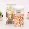 Multi-capacity Plastic Food Storage Box Kitchen Refrigerator Containers Transparent Sealed Cans Lid 1900ml fresh-keeping Tanks 211110