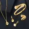 Godki marca famosa 4 pcs conjuntos de jóias Waterdrop para mulheres festa de casamento cúbico zircão high end artesanato dubai nupcial conjunto de jóias 210720