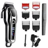 Cortadora de pelo para barbería, recortadora profesional para hombres, cortadora eléctrica de barba, máquina cortadora, corte inalámbrico con cable 220106