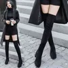 Size 35-40 Winter Over The Knee Boots Women Stretch Fabric Thigh High Sexy Woman Shoes Long Bota Feminina Zapatos De Mujer Y1105