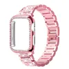 nieuwe luxe diamanten armband gevallen slimme bandjes voor apple watch 8 iwatch serie polsband 7 6 5 1 2 3 4 38mm 40mm 42mm 44mm 41mm 45mm band roestvrij stalen band