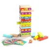 Topbright 120314 Houten Tower Domino Building Blocks Toys Animal 8.5 * 8.8 * 28.5cm Kerstcadeau
