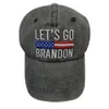 Lets Go Brandon Party hat American Flag Street Baseball Hats FJB Snapbacks cap Women Man 6 Style Washed Cowboy Adjustable Caps ZZE13281