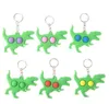 Push Bubble Keychain Bambini Novel Fidget Keychains Dimple Toy Toy Giocattoli Key Holder Rings Borsa Pendants Decompressione giocattolo