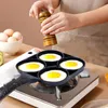 PANS 4 BUROS FRYTY POT PAN PAN E espessada omelete antiaderente de panqueca de ovo bife cozinheira ham café da manhã hambúrguer