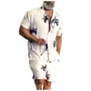 Men's Tracksuits Printing National Style Hawaiian Mens Short Sleeve Set Summer Casual Floral Shirt Beach Two Piece Suit 2022 Fashion Men