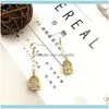 Boucles D'Oreilles Jewelrystud Mode Coréenne Simple Tempérament Littéraire Rétro Sauvage Original Fait À La Main Perle Cage À Oiseaux Boucle D'oreille Ear20211 Drop Del