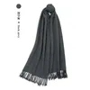 Scarves Unisex Knitted Scarfs Women Winter Cashmere Shawl Solid Wraps Multifunctional Pashmina Men Tassel Scarf Foulard Wool302z