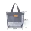 Portable Mesh Transparent Trousse De Toilette Sac À Main Grande Capacité Cosmétique Sacs Voyage En Plein Air Sac De Plage Maquillage Sac Fourre-Tout T500509