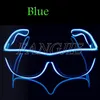 Party DJ Bright Glasses Strips50150pcs / lot Double Color Blue El Glass Wire Fashion Neon LED Light Up Shutter Shaped Glow Costume rave