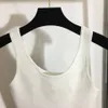 Kvinnors stickade tankar damer skörd topp blus bomull väst sexig brev camisole brev träning bh t-shirt251t