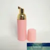 50PS 60 ml rosa plastskumpumpfyllningsbar tom kosmetisk flaska Lashes Cleanser Soap Dispenser Shampoo-flaska med gyllene