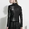 レディースジャケットレディースリアルレザージャケット女性本物の服2022スリムオートバイ牛ショートデザインアウターウェア