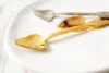 Cuillère à flèche de cupidon en acier inoxydable, lettre créative imprimée cœur d'amour café Dessert cuillère à fruits couverts de table, outils de cuisine à manger