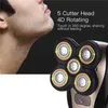 CkeyiN 5D Floating Heads Electric Razor Washable Beard Trimmer Shavers Multifunction Hair Clipper Rechargeable Shaving Machine 220112