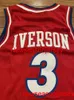 Dikişli Allen Iverson Swingman Jersey Yeni Nakış Forması Boyutu XS-6XL Özel herhangi bir isim numarası basketbol formaları