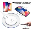 5W QI Charger sem fio Fantasy Crystal LED Tablet K9 Chargers Pad para iPhone 11 12 Samsung Huawei