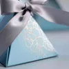 Triangular Pyramid Candy Box Wedding Favors and Gift Box Paper Box Packaging for Wedding Decoration Baby Shower Party Supplies 211108
