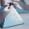 Triangular Pyramid Candy Box Wedding Favors and Gift Box Paper Box Packaging for Wedding Decoration Baby Shower Party Supplies 211108