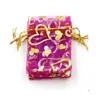 Emballage de bijoux, pochette en Organza cœur rouge Rose, sacs cadeaux pour cadeaux de mariage, 7x9cm /9x12cm / 13x18cm, 100 pièces