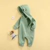 Carino Pagliaccetto Del Bambino 2021 Del Bambino Vestiti Della Ragazza Infantile Del Bambino Delle Ragazze Dei Ragazzi Orso Orecchio di Stampa di Spessore Caldo Felpa Con Cappuccio Della Tuta Del Pagliaccetto Vestiti di Autunno