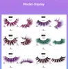 6D 9D Color false eyelashes mink hair cross messy exaggerated eye lashes colorful makeup beauty tools free ship 30