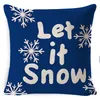 Christmas Pillow Case Lniana Amazon Kreatywny Moda Strona główna Super Miękkie Poduszki Pokrywa Transgraniczna Nowy Xmas Elk Liście Kwiat Holidas Poszewki na zamówienie Make Logo