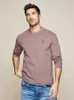 Kuegou 100% algodão manga longa camiseta simples bordado camiseta masculina camiseta primavera top plus size PT-1286 210524