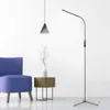 black floor reading lamp