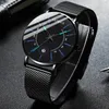 Armbanduhren Männer Uhren 2021 Luxus Mode Herren Business Uhr Ultra Dünne Edelstahl Mesh Gürtel Quarz Handgelenk Reloj Hombre