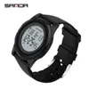 Sanda Fashion 9mmスーパースリムスポーツウォッチ男性ブランド高級電子LEDデジタル腕時計のための男性の時計Reloj de Hombre G1022