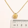 Never Fading 14K Gold Plated Luxury Brand Designer Pendants Necklaces Stainless Steel Double Letter Choker Pendant Necklace Beads Chain Jewelry Accessories Gifts