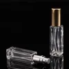 10 ml vide bouteille en verre carré parfum transparent vaporisateurs flacon voyage flacons cosmétiques portables avec atomiseur vaporisateur bouteilles RRA10021