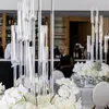 Wedding events decorative tall transparent wedding table centerpieces crystal candle stand holders clear acrylic pedestal for dinning tables decor