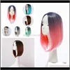 Zf Style 30Cm Ombre S Bob Straight Hair For Women Party Cosplay Natural Yqngm Bd6Ca